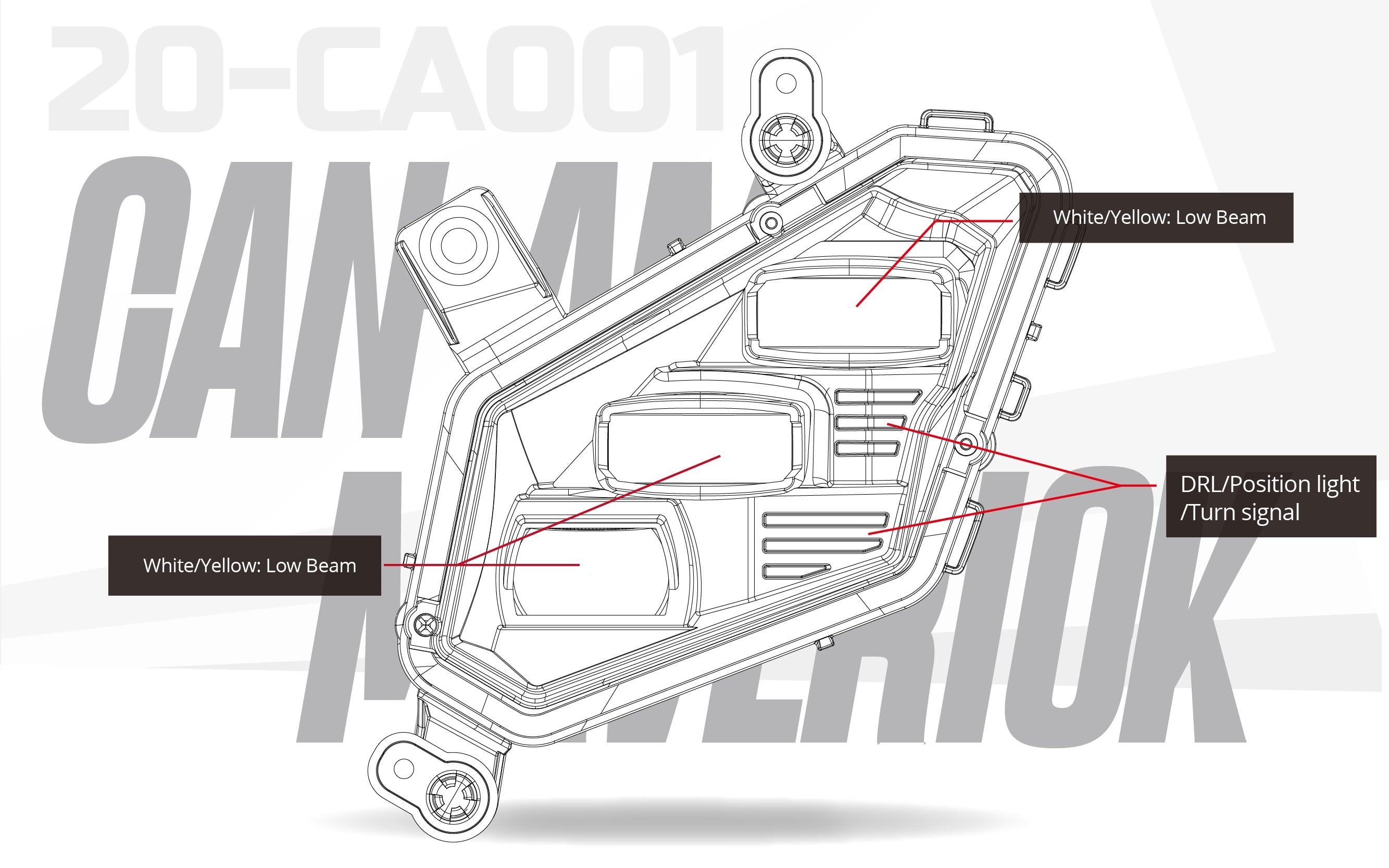 2017-2024 CAN-AM MAVERICK HEADLAMP