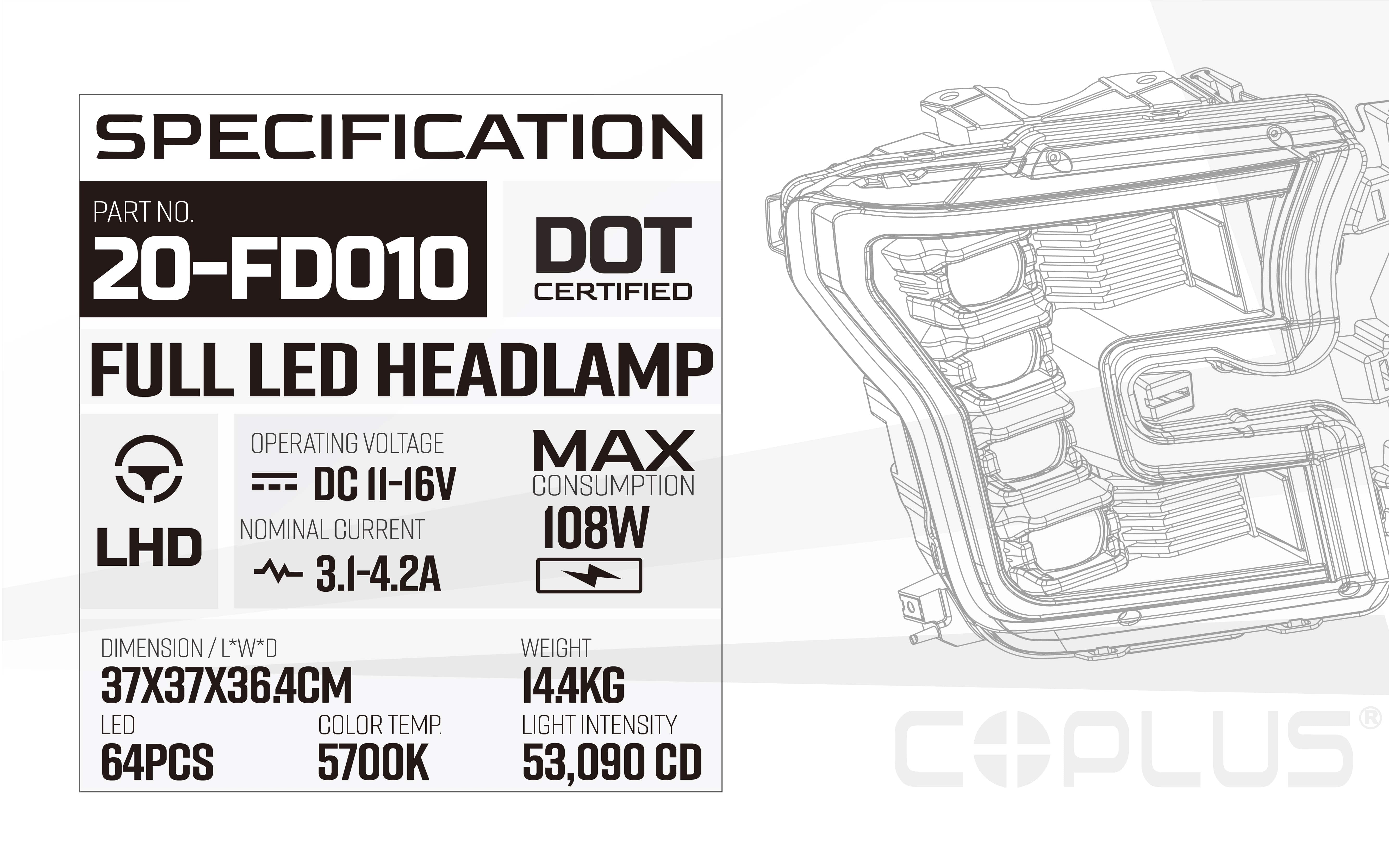 2015-2017  FORD F150 INFINITE HEADLIGHT