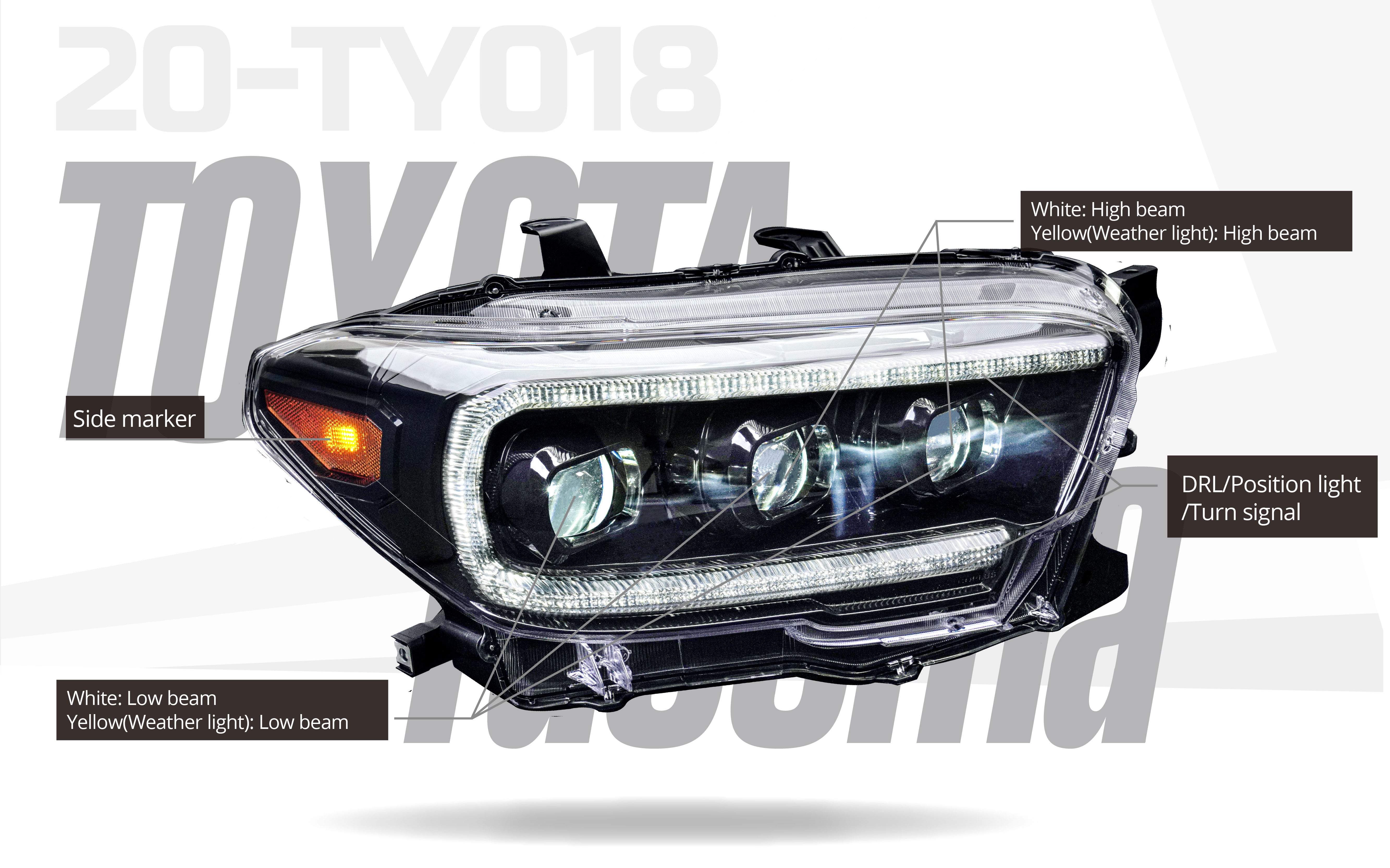 2016-2023 TOYOTA TACOMA headlight